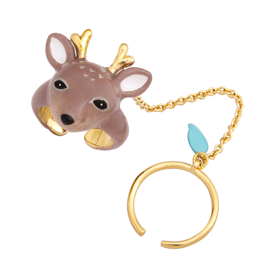 Forestogenian The Brown Deer Two Fingers Ring