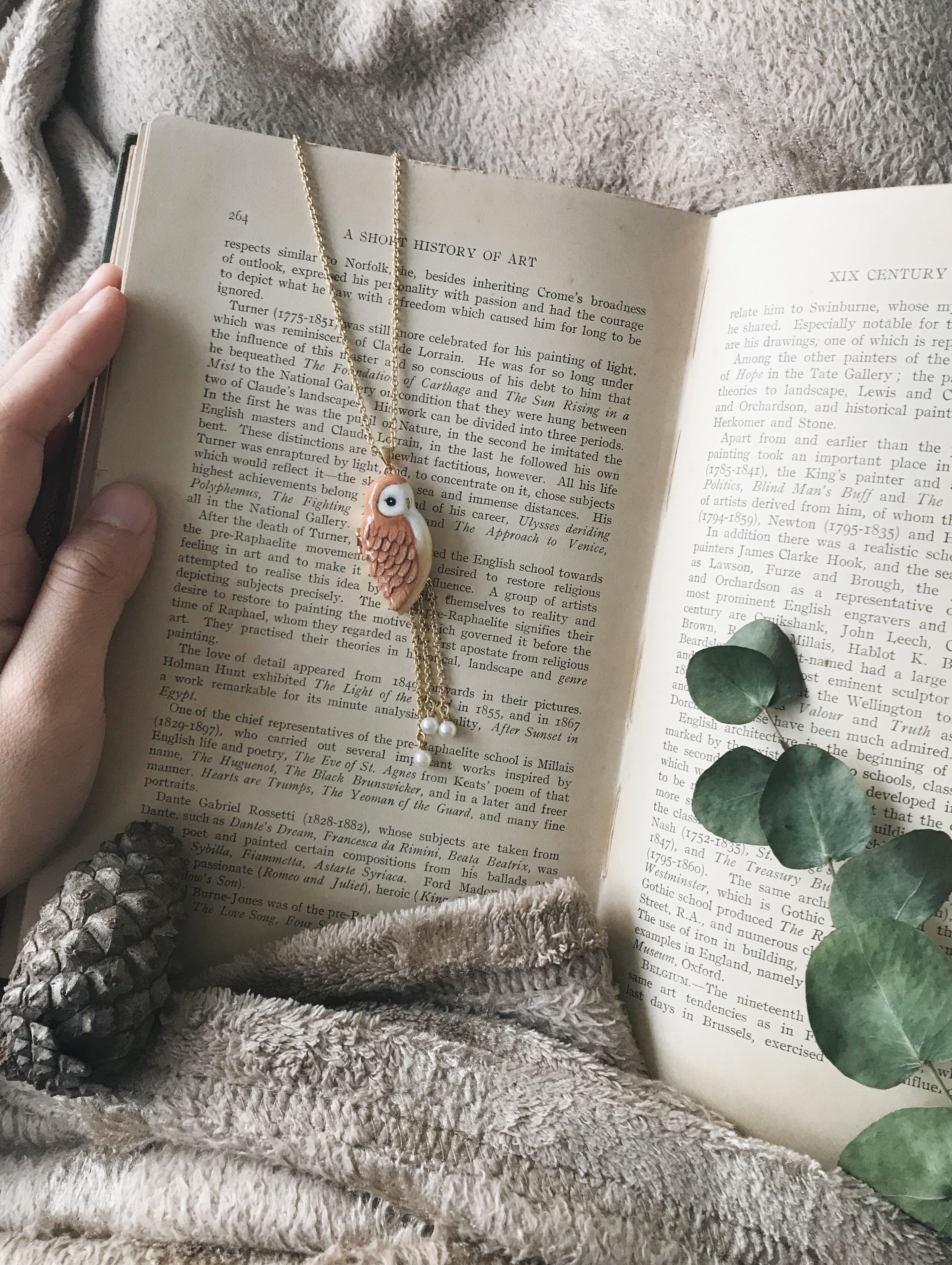 Winter In The Wild The Orange Owl Necklace