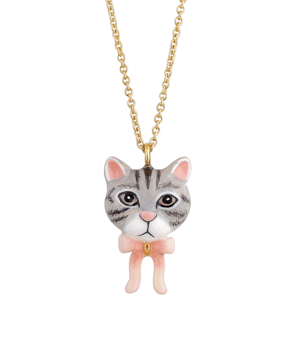Cat Village The Gray American Shorthair Small Necklace