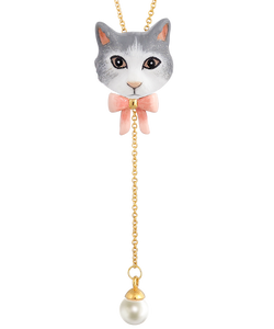 Cat Village The Gray Maine Coon Necklace