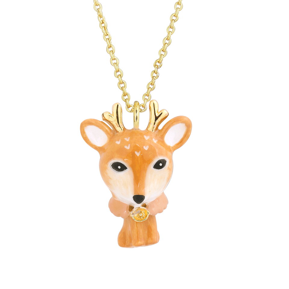 Forestogenian The Orange Deer Dukdik Necklace