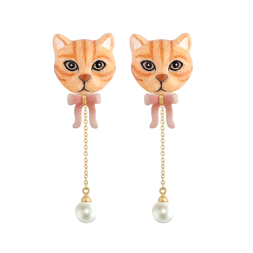 Cat Village The Orange American Shorthair Earrings