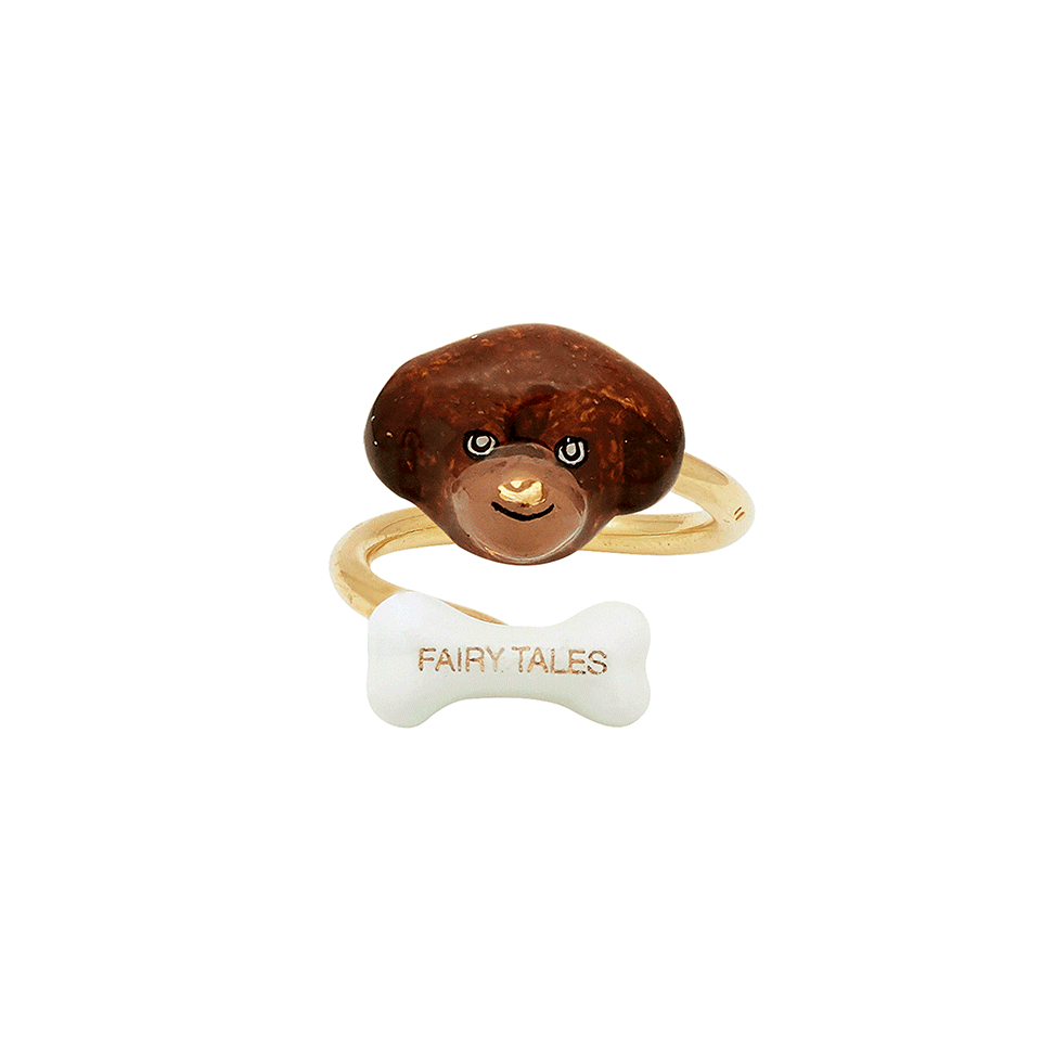 Dog Lover The Brown Poodle Twist Ring