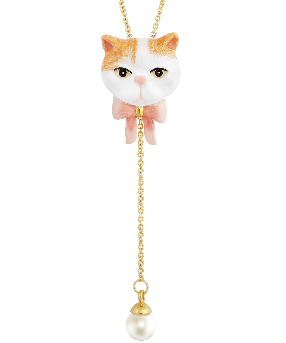 Cat Village The White&Orange Exotic Cat Necklace