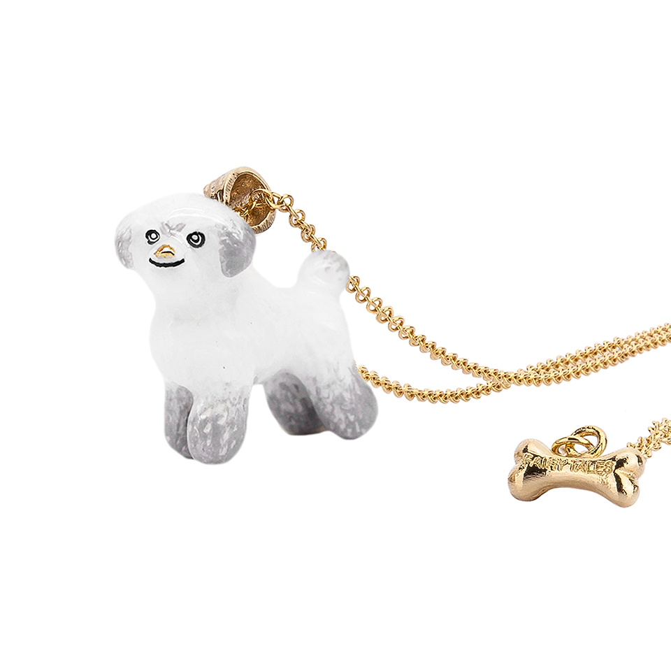 Dog Lover The White Poodle Necklace