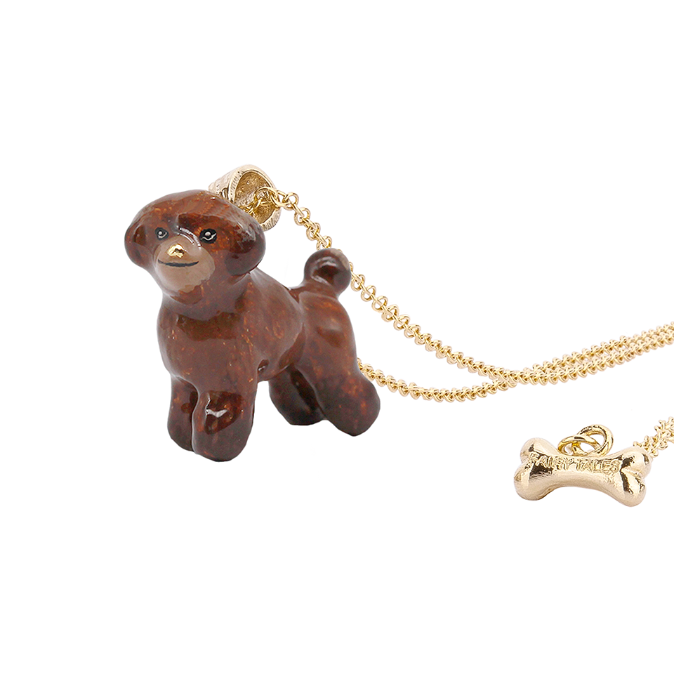 Dog Lover The Brown Poodle Necklace