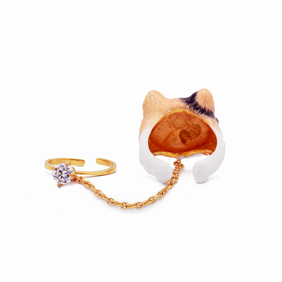Persian Cat Empire The Calico Persian Cat Two Fingers Ring
