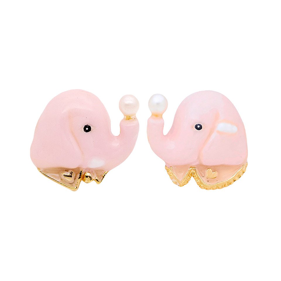 Forestogenian The Pink Elephant Earrings