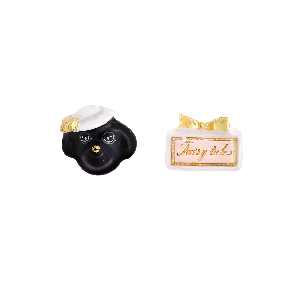 Dog Lover The Black Poodle Earrings