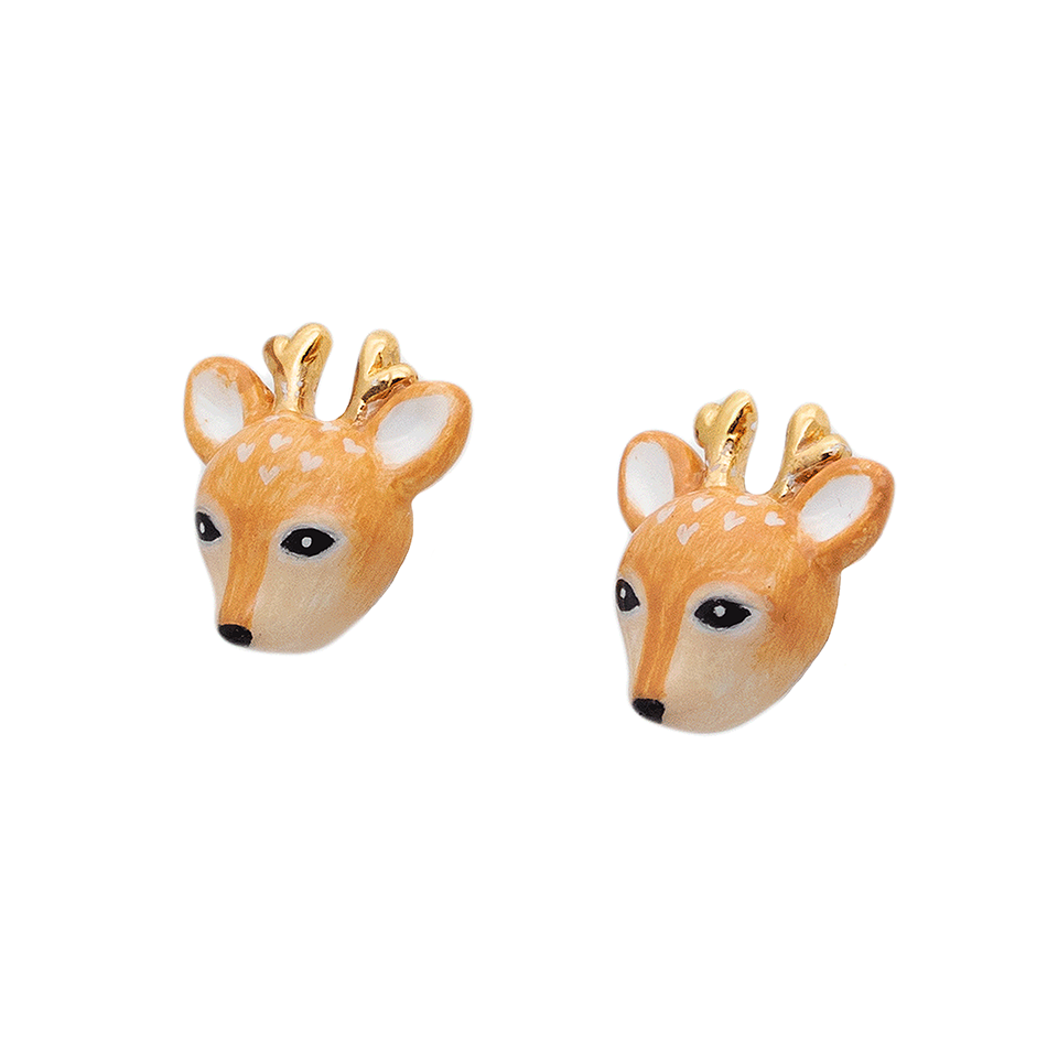 Forestogenian The Orange Deer Stud Earrings