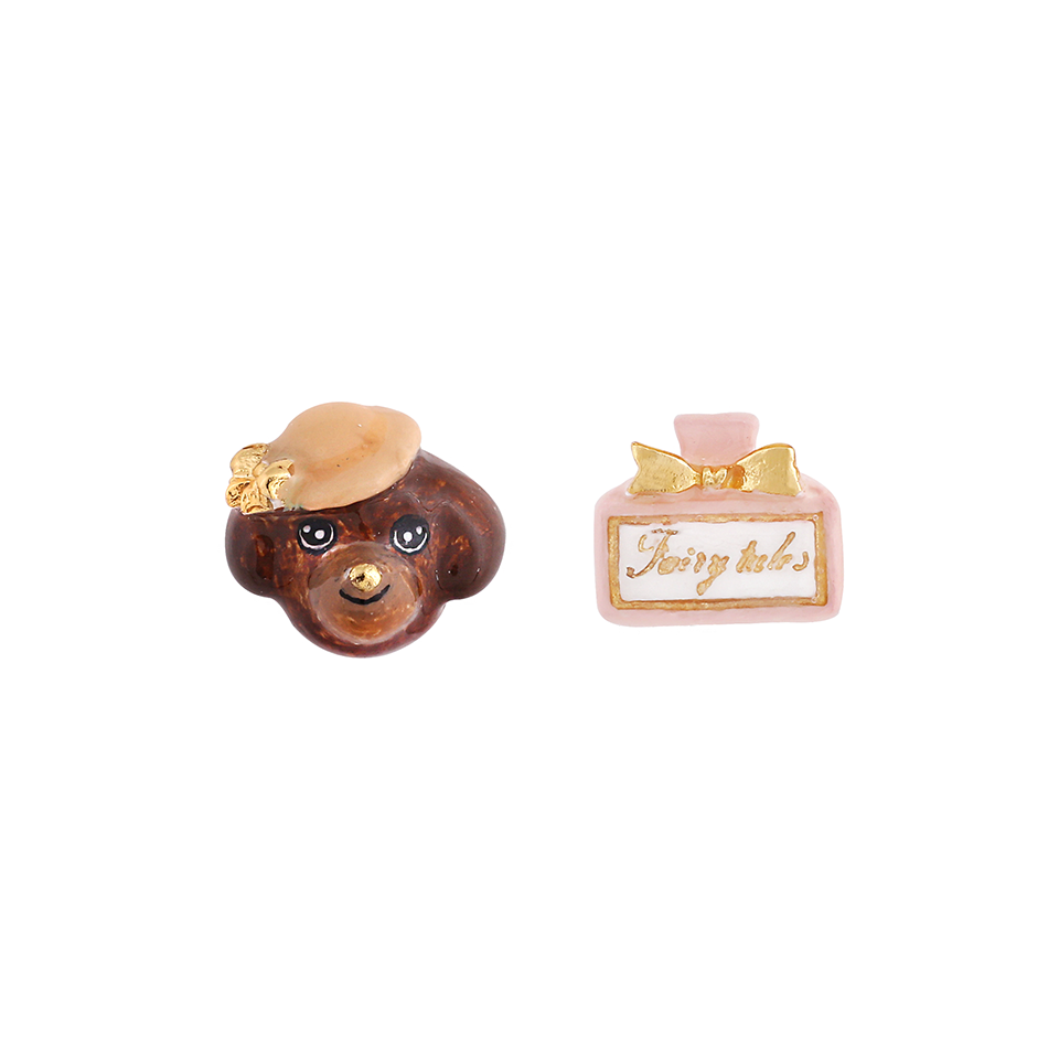 Dog Lover The Brown Poodle Earrings