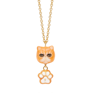 Cat Lover The Orange Exotic Shorthair Cat Necklace