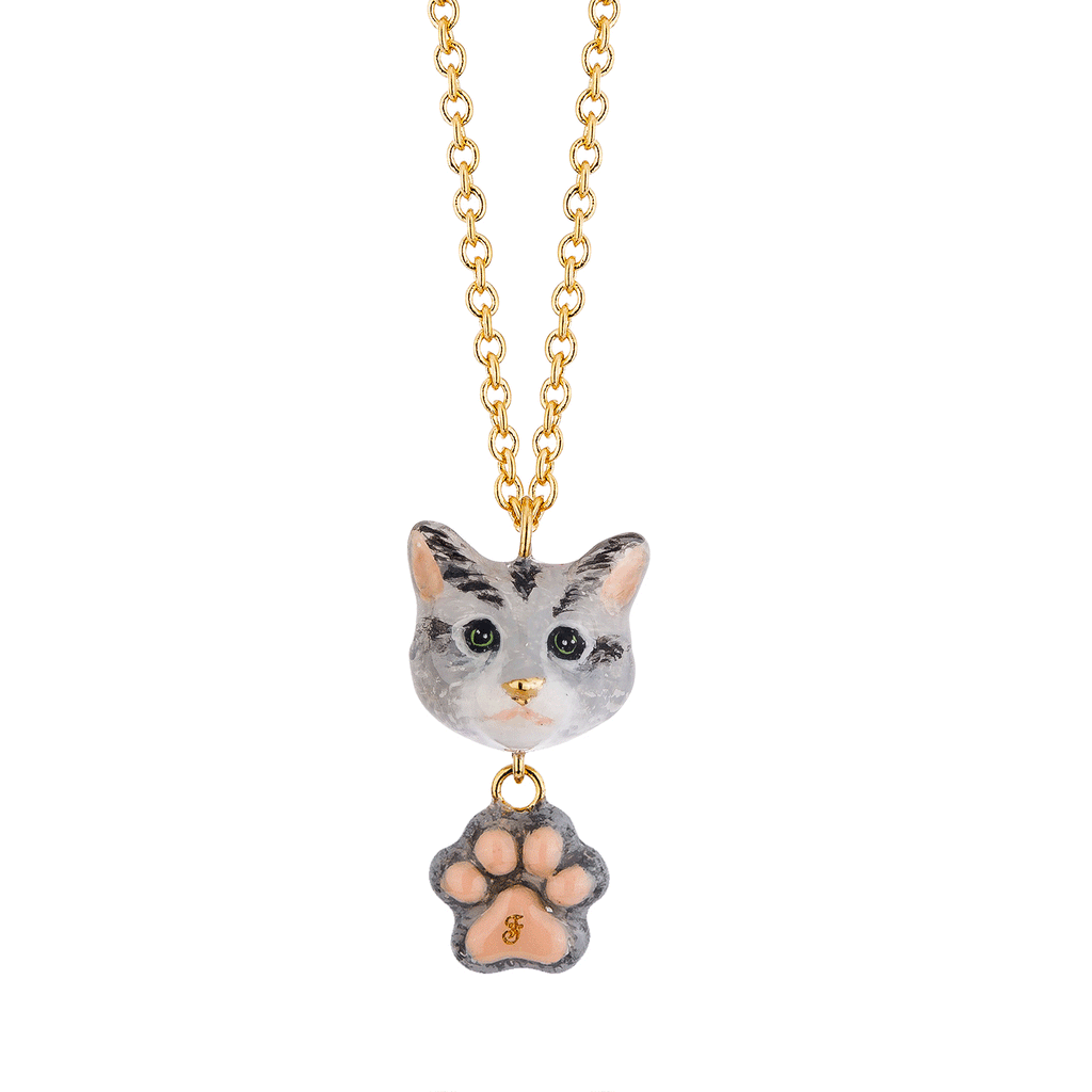 Cat Lover The Gray Forest Cat Necklace