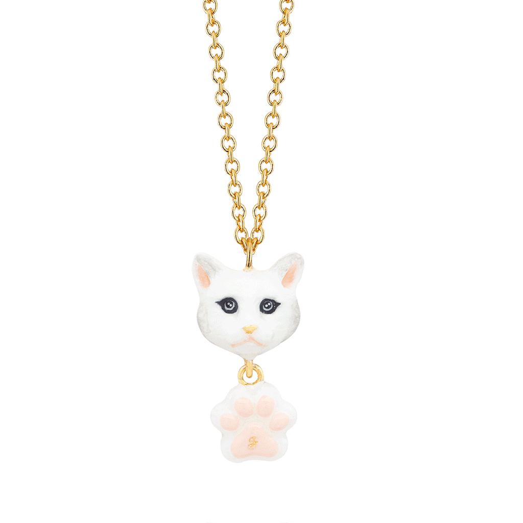 Cat Lover The White Forest Cat Necklace