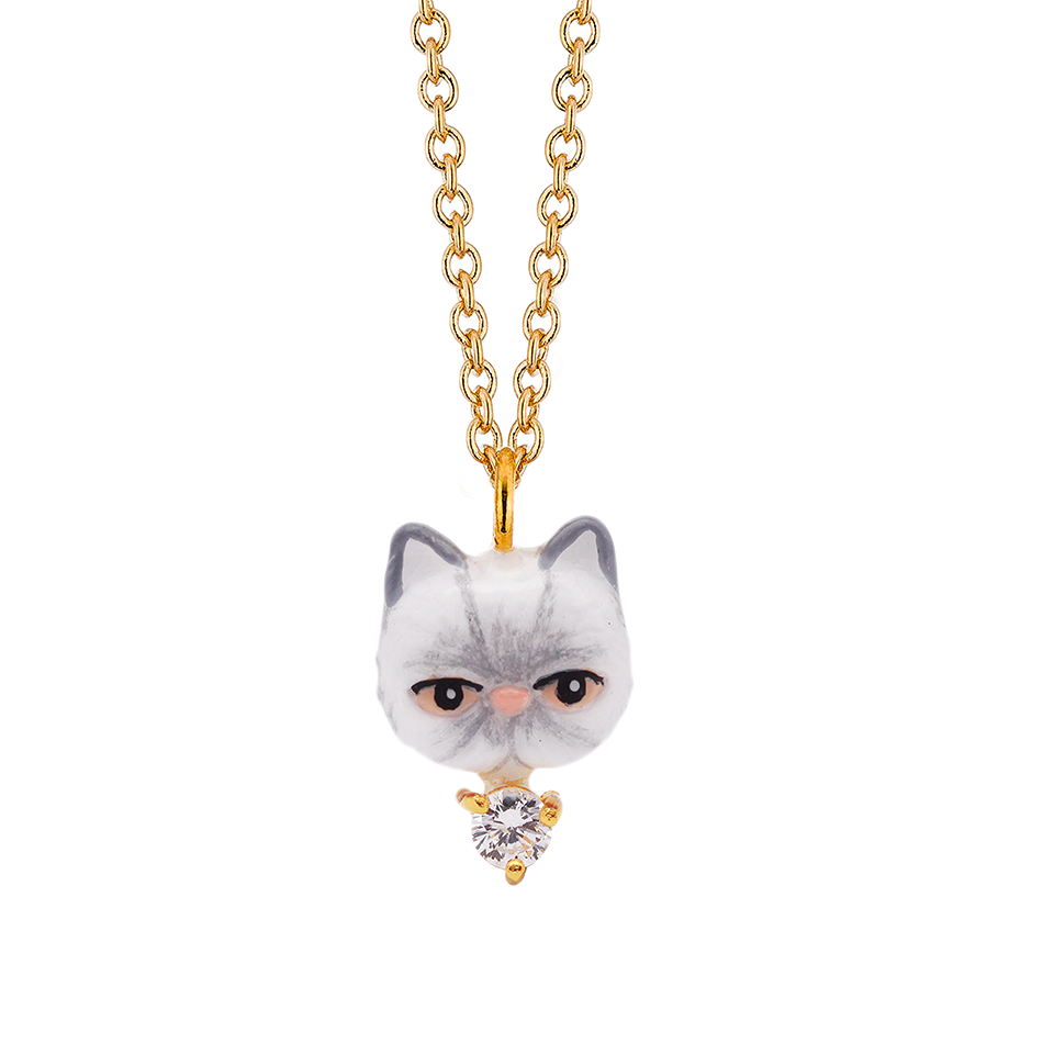 Persian Cat Empire The Gray Persian Cat Small Necklace