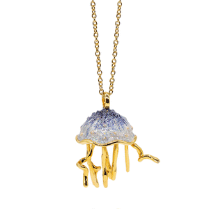 Little Mermaid The Blue Jelly Fish Necklace