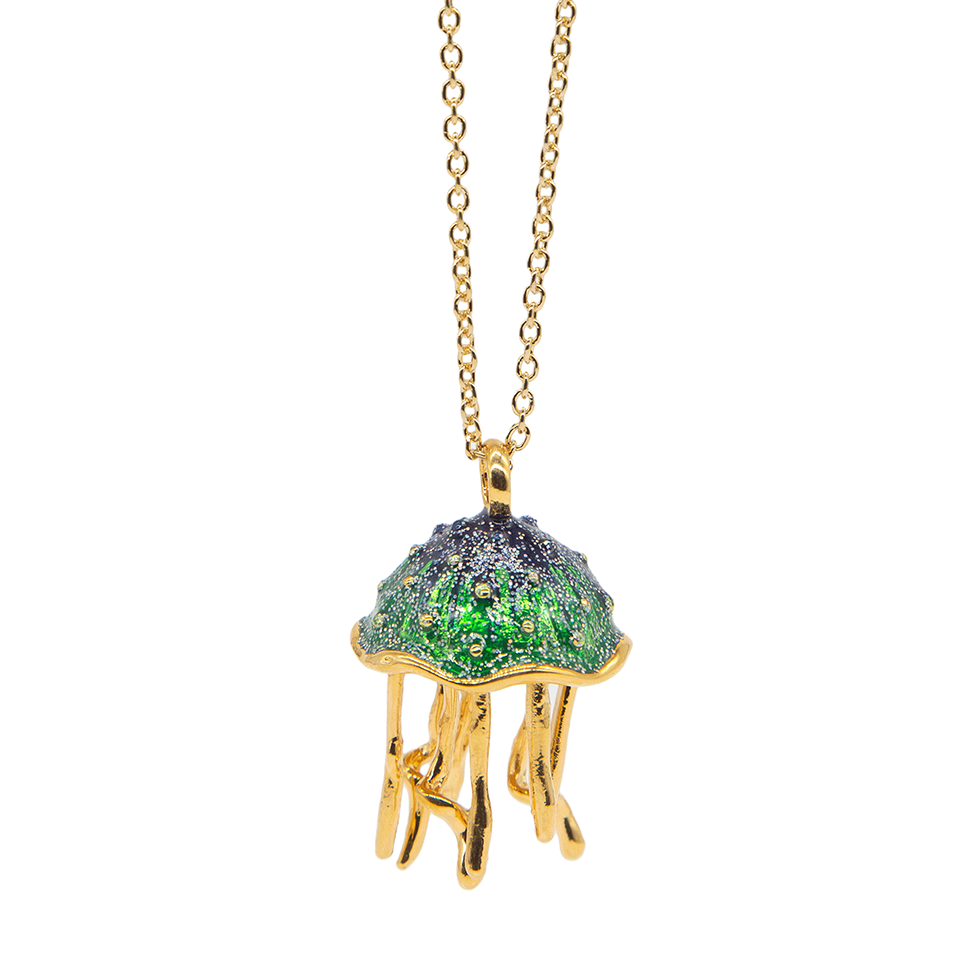 Little Mermaid The Green Jelly Fish Necklace