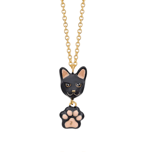 Cat Lover The Black Siamese Cat Necklace