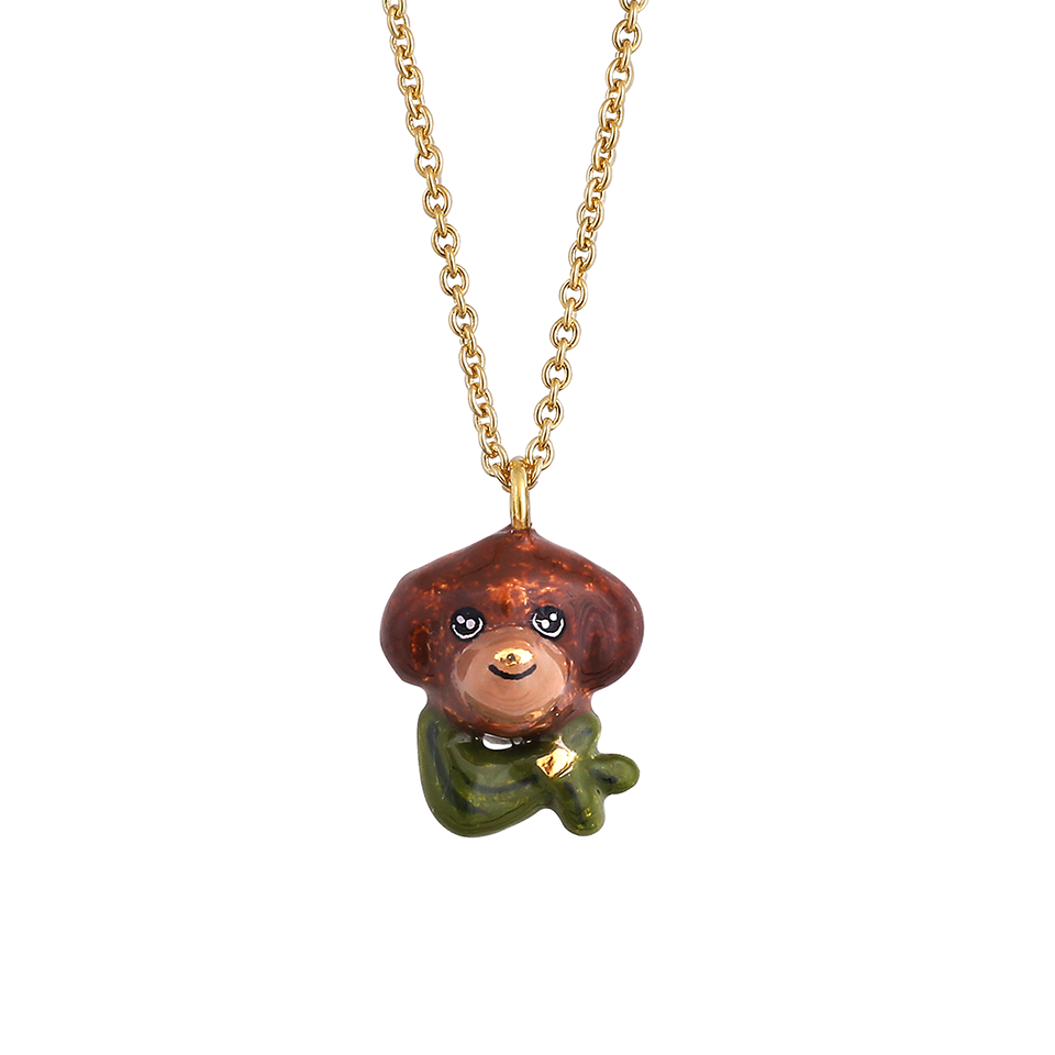 Dog Lover The Brown Poodle Small Necklace