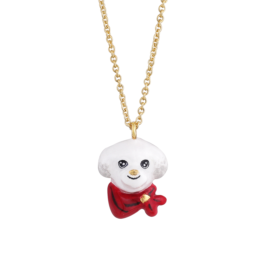 Dog Lover The White Poodle Small Necklace