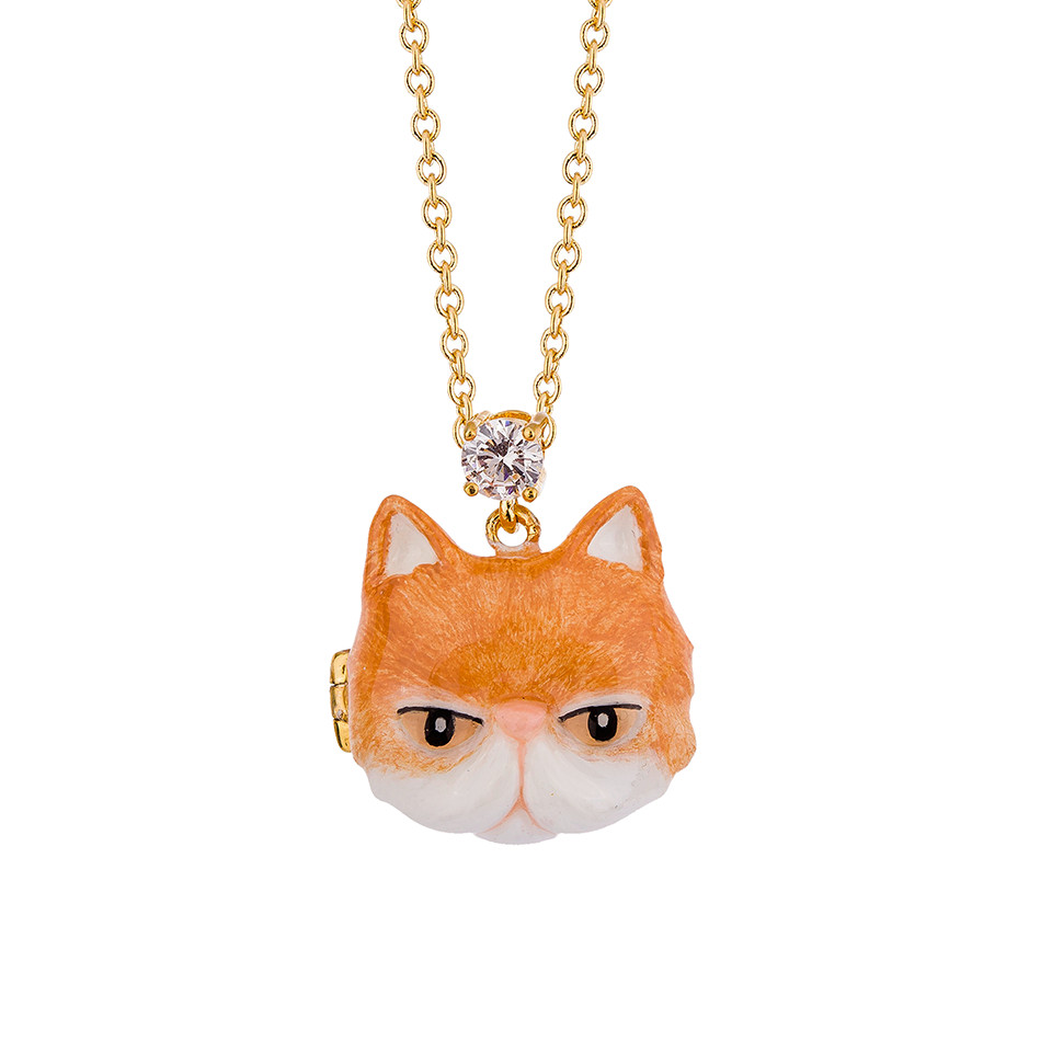 Persian Cat Empire The Orange Persian Cat Locket Necklace