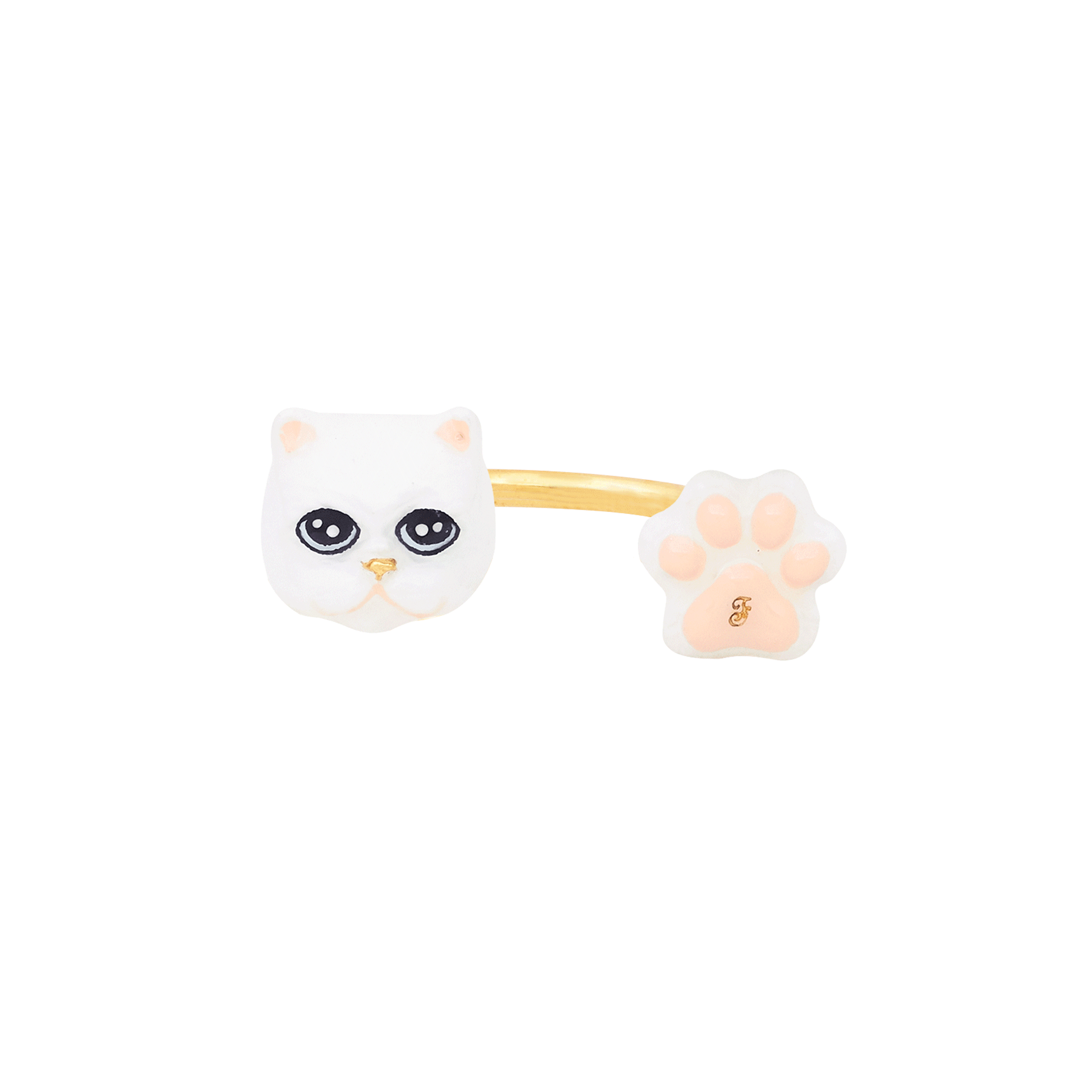 Cat Lover The White Persian Cat Ring
