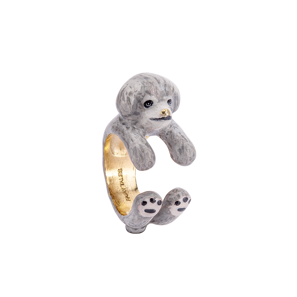 Dog Lover The Gray Poodle Hug Ring