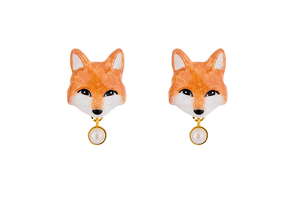 Winter In The Wild The Orange Fox Earrings