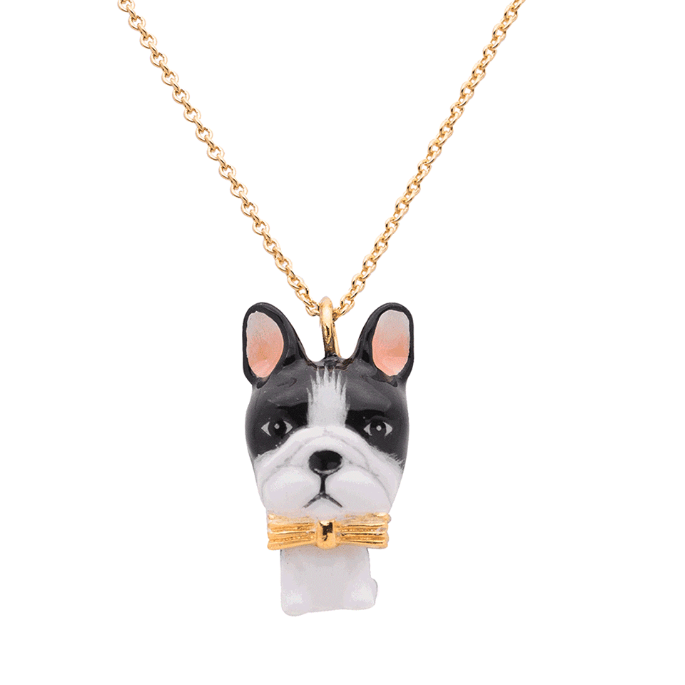 Frenchie Puppy Love The Black&White Color Dukdik Necklace