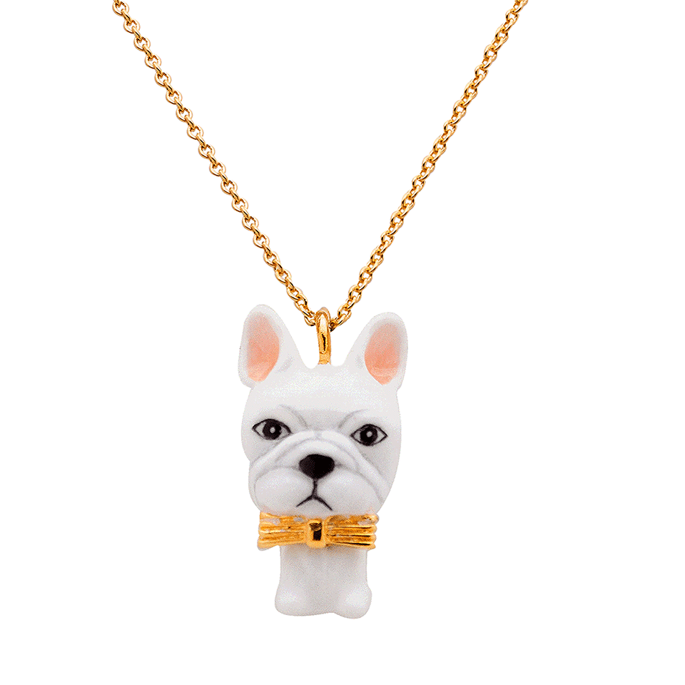 Frenchie Puppy Love The White Color Dukdik Necklace