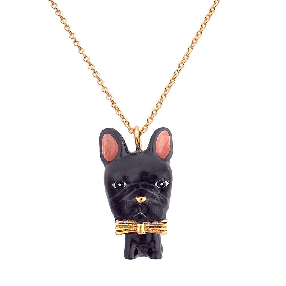 Frenchie Puppy Love The Black Color Dukdik Necklace