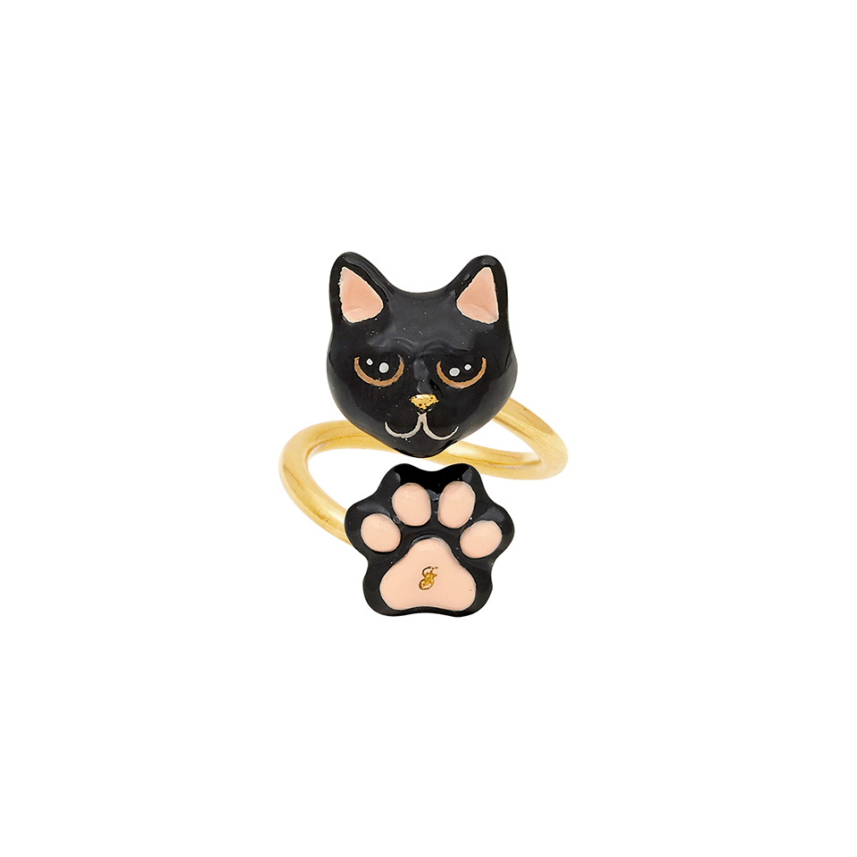 Cat Lover The Black Cat Twist Ring