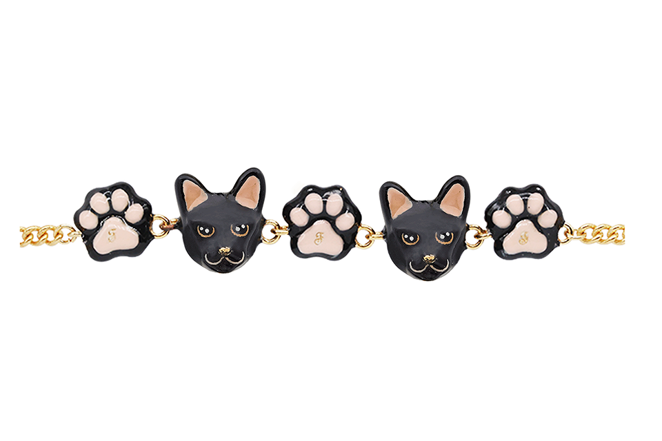 Cat Lover The Black Siamese Cat Bracelet(5)