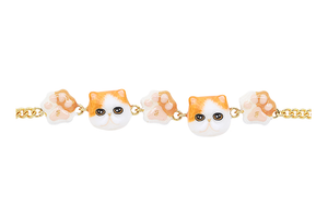 Cat Lover The Orange-White Exotic Shorthair Cat Bracelet(5)