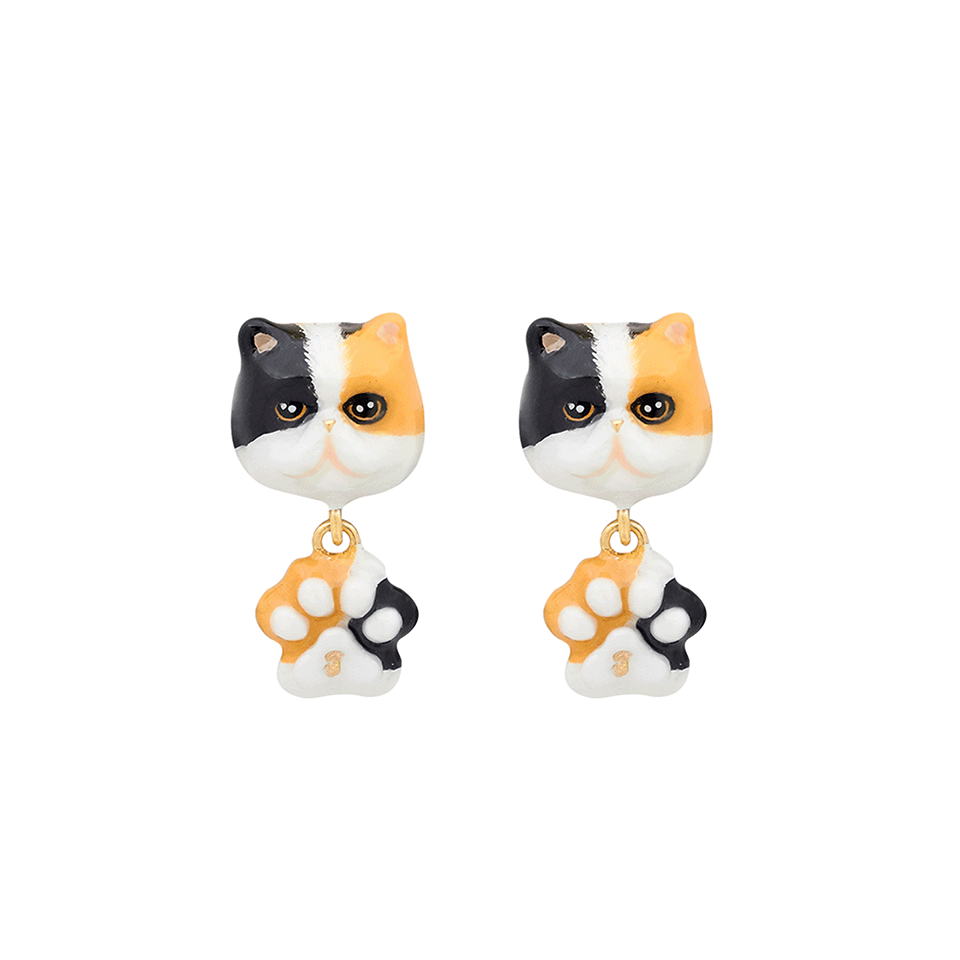 Cat Lover The Calico Exotic Shorthair Cat Earring