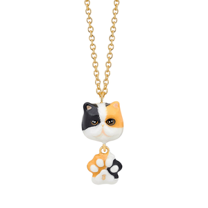 Cat Lover The Calico Exotic Shorthair Cat Necklace