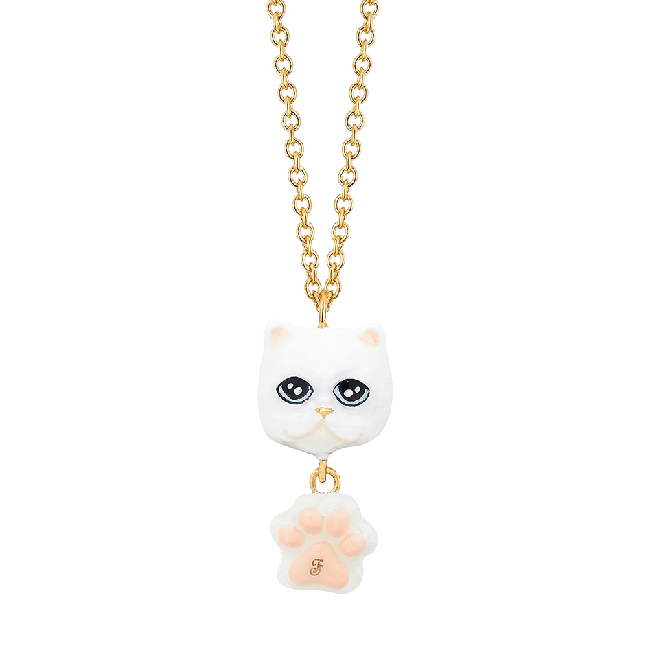Cat Lover The White Persian Cat Necklace
