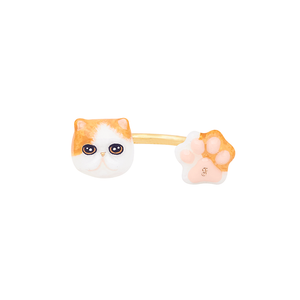 Cat Lover The Orange-White Exotic Shorthair Cat Ring
