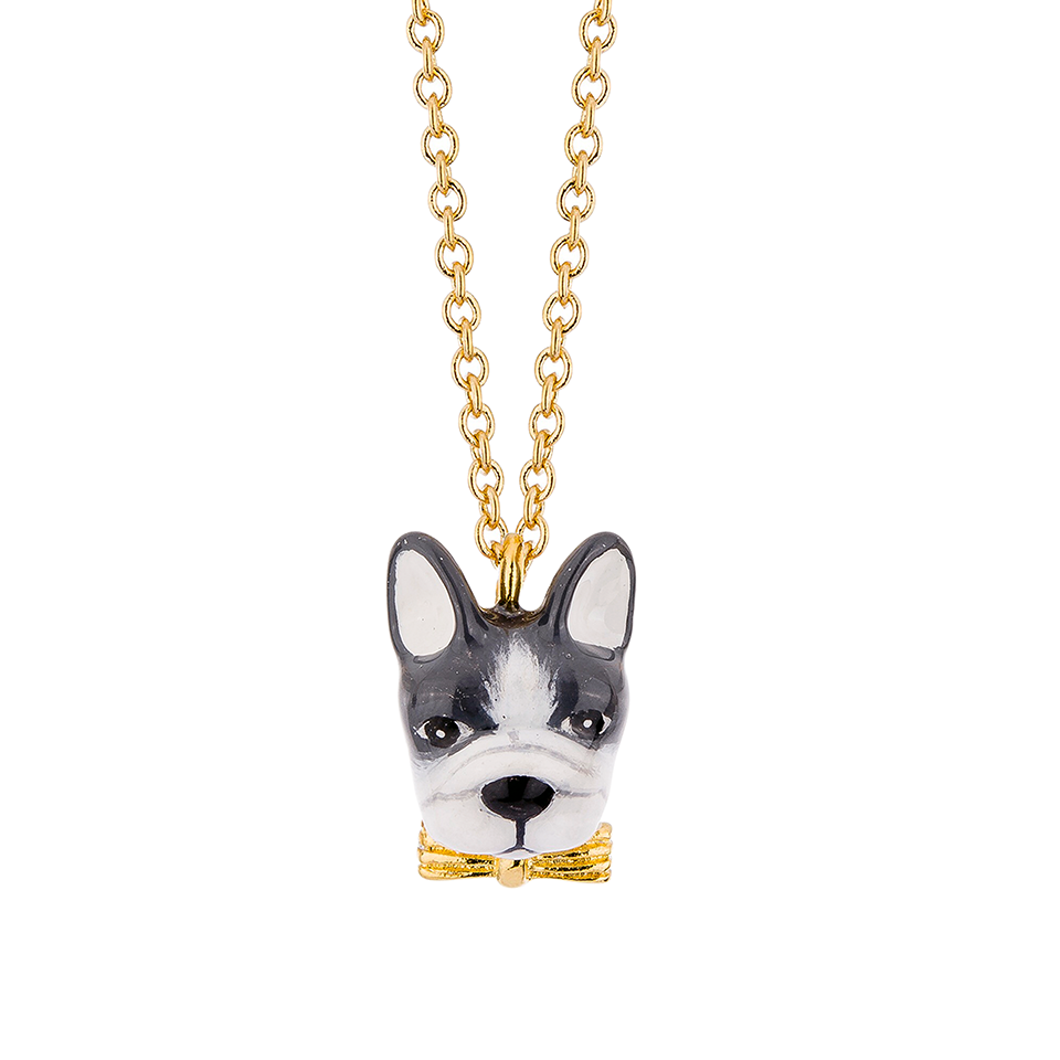 Frenchie Puppy Love The Black&White Color Small Necklace
