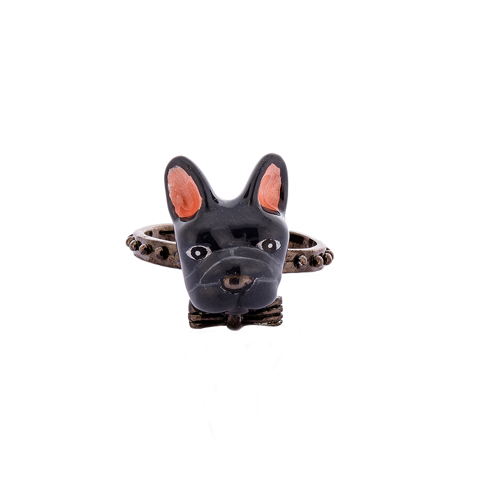 Frenchie Puppy Love The Black Color Small Ring