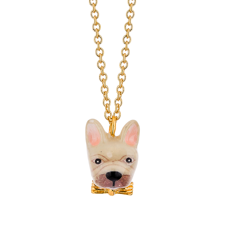 Frenchie Puppy Love The Cream Color Small Necklace