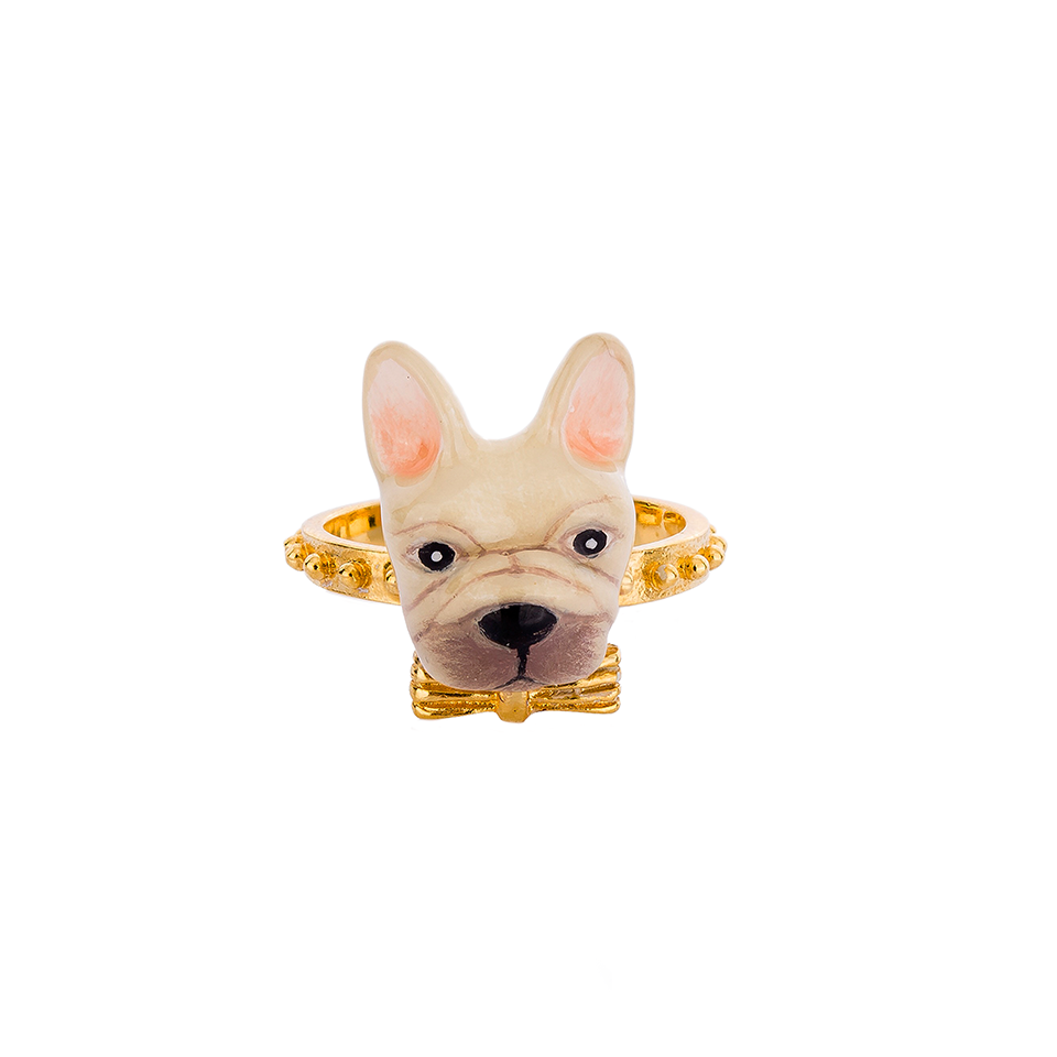 Frenchie Puppy Love The Cream Color Small Ring