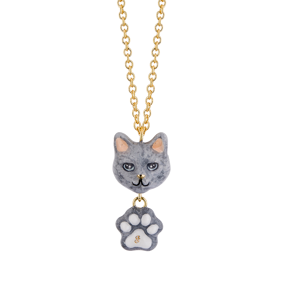 Cat Lover The Russian Blue Cat Necklace