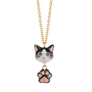Cat Lover The Black-White Forest Cat Necklace