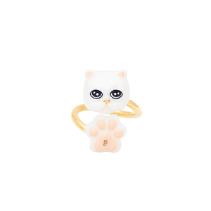 Cat Lover The White Persian Cat Twist Ring