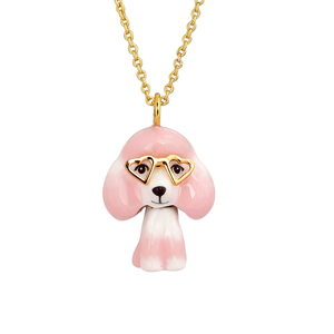Furry Friends The Pink Poodle Dukdik Necklace