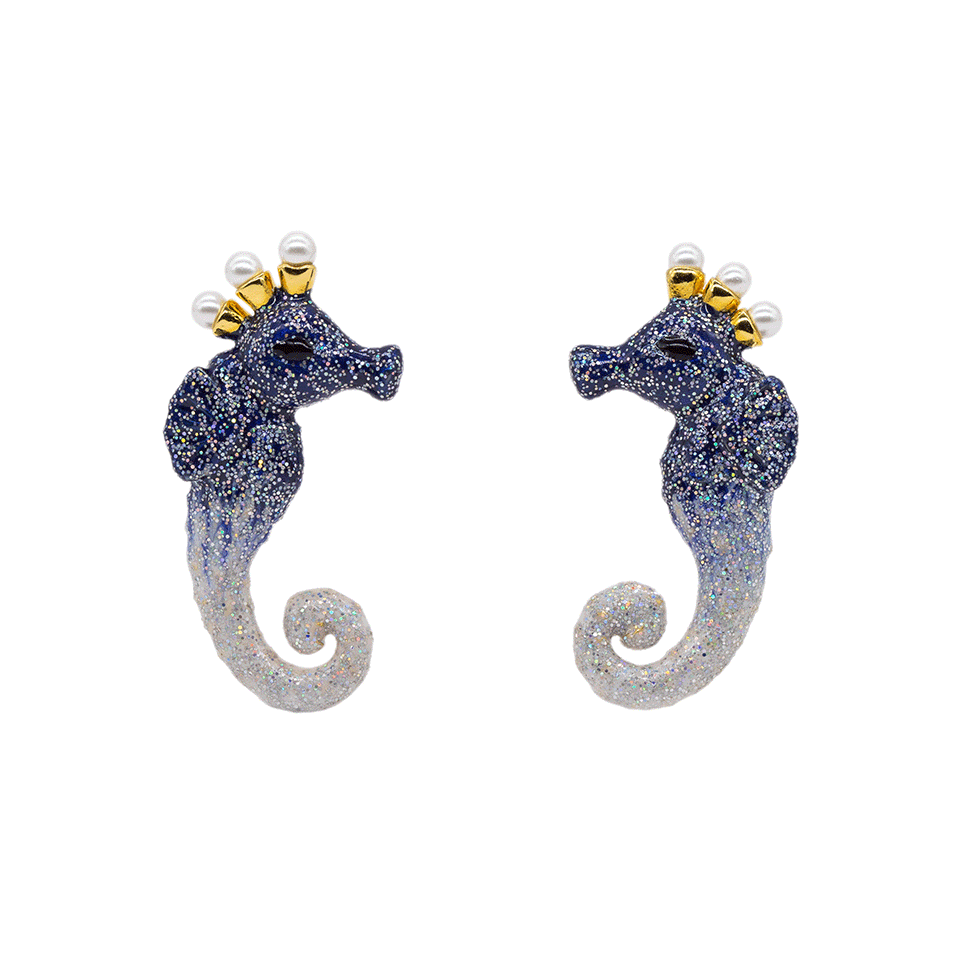 Little Mermaid The Blue Seahorse Earrings
