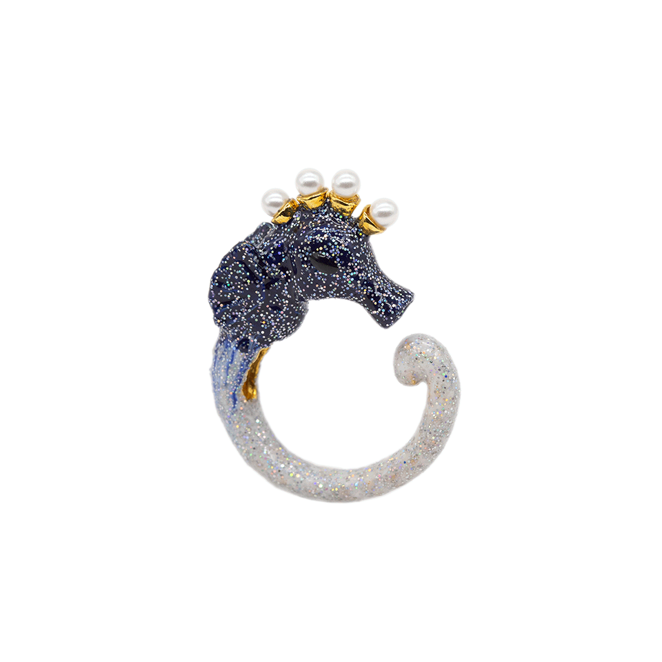 Little Mermaid The Blue Seahorse Ring