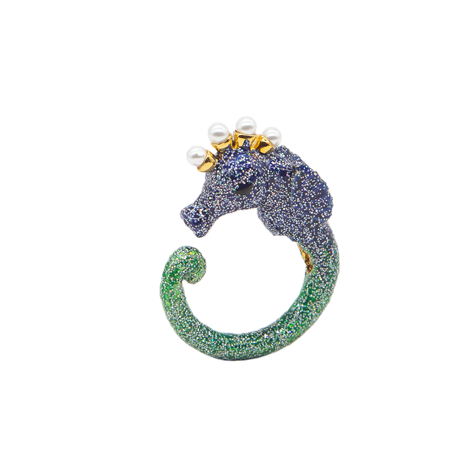 Little Mermaid The Green Seahorse Ring