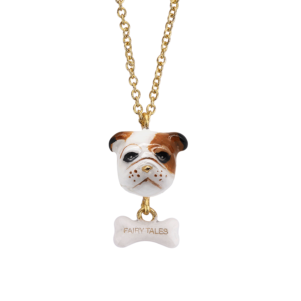 Dog Lover The One Brown Eye English Bulldog Small Necklace